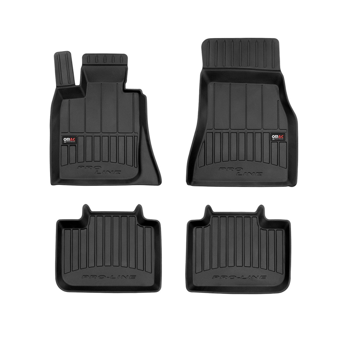 BMW 6 Series Gran Turismo G32 Floor Mat - Omac - Proline Premium TPE 4 Pcs - Black - '17-'24